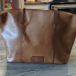 Scout Tan Leather Carryall